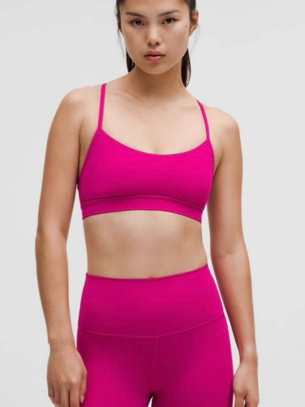 Lululemon Flow Y Bra Nulu Light Support A-C in Ripened Raspberry